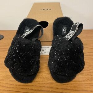 Black Metallic Sparkle Girls Ugg